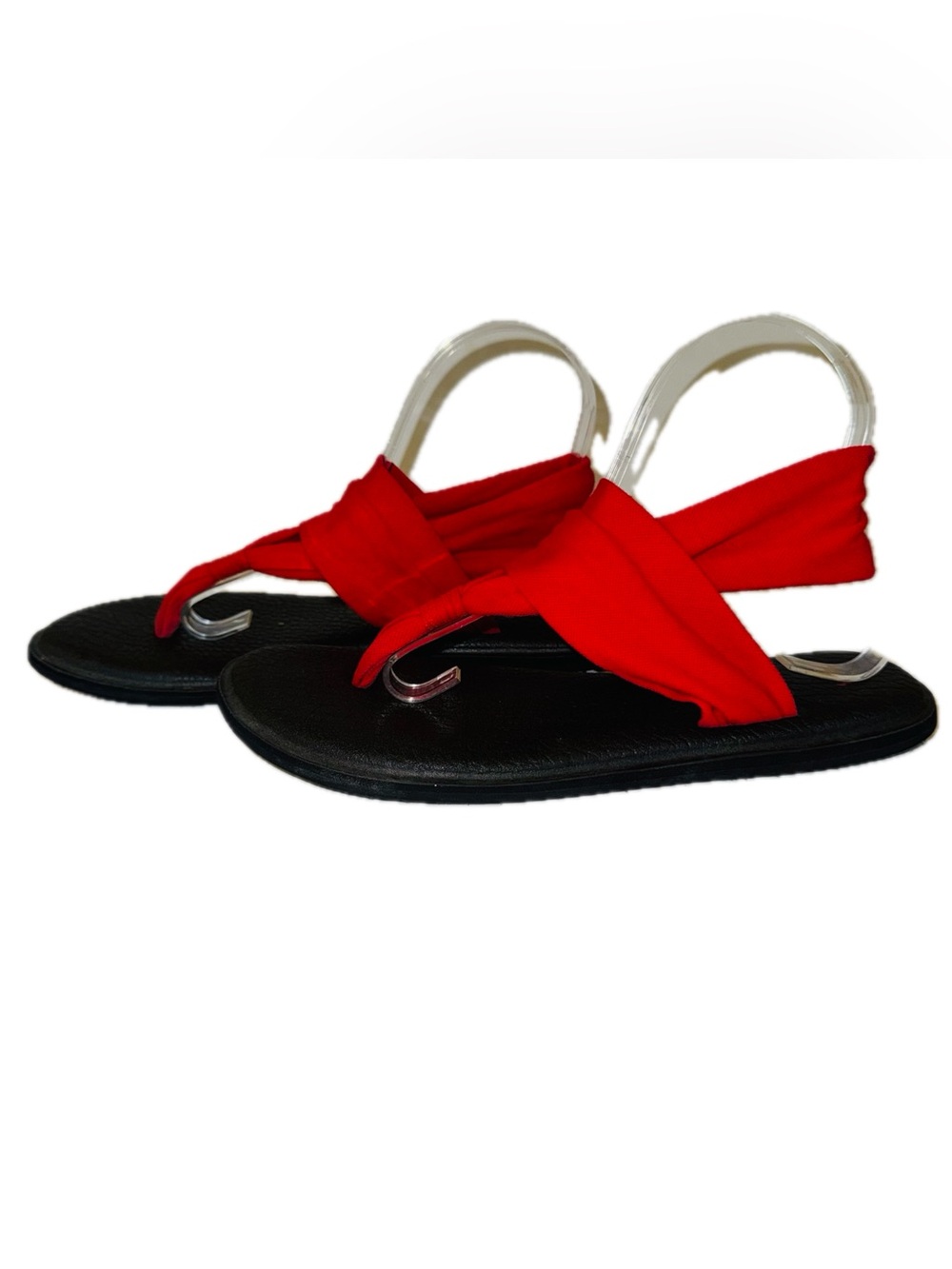 Sanuk “Yoga Sling 2” Lightweight Flat Stretch Thong Sandals, Sz 9
